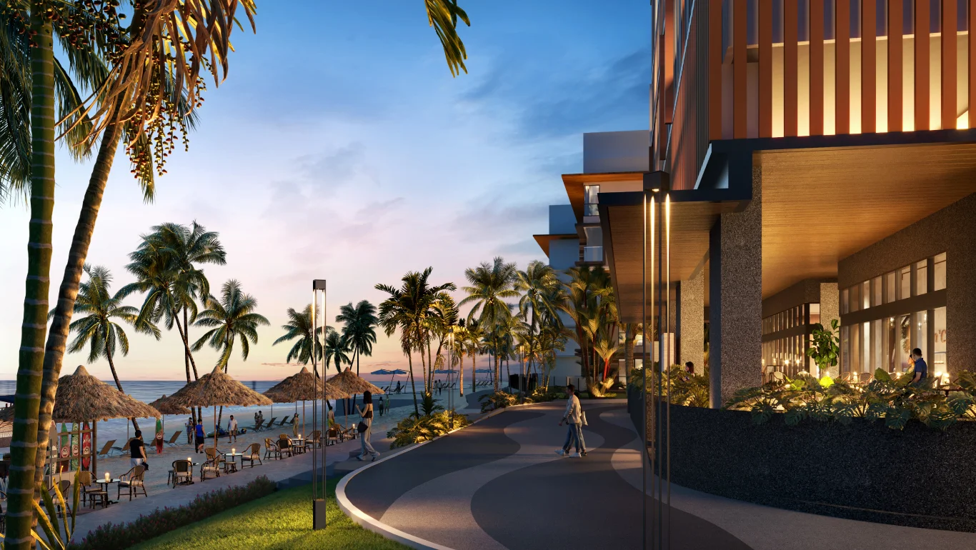 Beachfront alfresco setting at Clarissa Langkawi